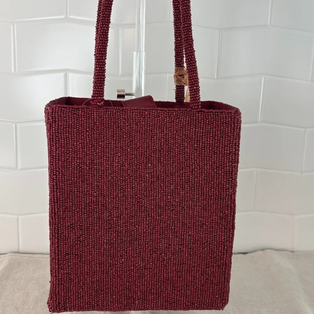 Made in India Bow Hand Held Bag - Maroon - Picture 2 of 13
